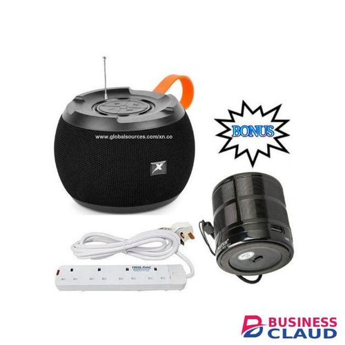 C15 STRONG BASS Portable Bluetooth USB FM RADIO Super-Bass Speaker + Gifts 4 Way Power Extension Cable & MIN SPEAKER