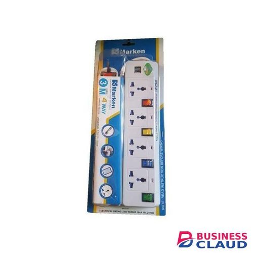 Marken 4way Extension With USB Ports And 3M Long Cable