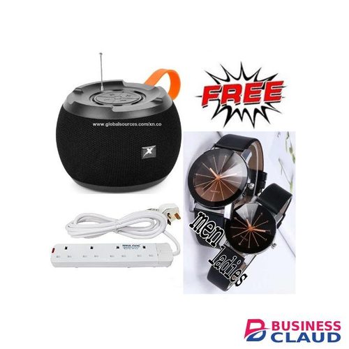 C15 Super//Strong Bass USB Rechargeable BT Speaker/ Robot TF/AUX + 2 Gifts ( Couple/Lovers Watches & 4 Way Power Extension Cable)