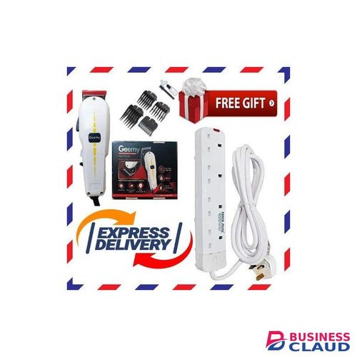 Geemy New Arrivals Professional Hair Clipper/Shaving Machine- Kinyozi + Free 4-Way Power Extension Cable (Quality)