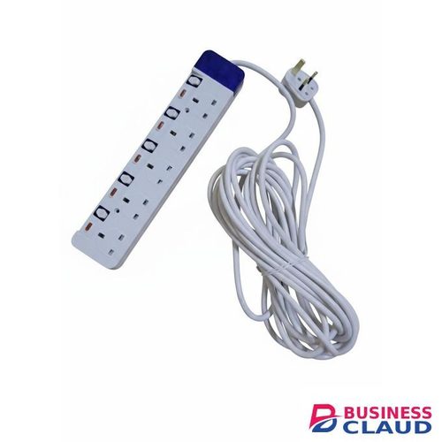 Caston 5-way extension socket with a 10 meters long cable and a 3-pin plug