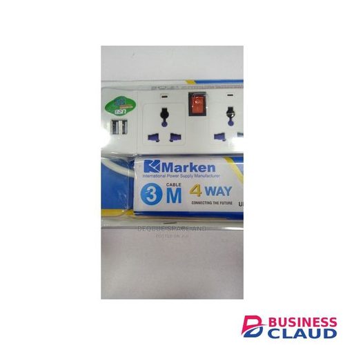 Marken 4way Extension With 3 USB Ports And Long Cable