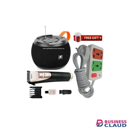 C15 Best Smart Heavy Duty Superbass + Free 2 Gift Trimmer Shaver & 2 Way Power Extension Cable