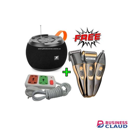 C15 Portable Bluetooth Wireless Speakers + Free 2 Way Power Extension, 3 in 1 Shaver Smoother Nose Trimmer