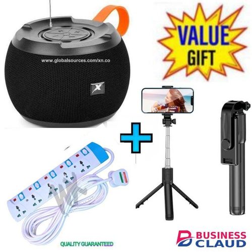 C15 WIRELESS BLUETOOTH Speaker BT/USB/TF/DC5V/AUX SUPERBASS+FREE Tripod Stand Selfie Stick+ 5Way Power Extension Socket