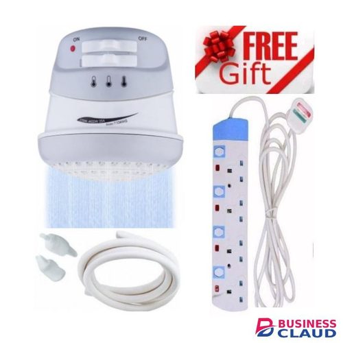 HORION BEST Electric Shower Head Faucet Instant Hot // Warm Water Heater For Showering + FREE GIFT 4-WAY POWER EXTENSION CABLE SOCKET