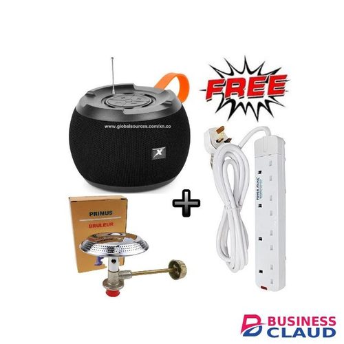 C15 WIRELESS BLUETOOTH Speaker BT/USB/TF/DC5V/AUX SUPERBASS + Free 6Kg Gas Cylinder Burner & 4 Way Power Extension Cable