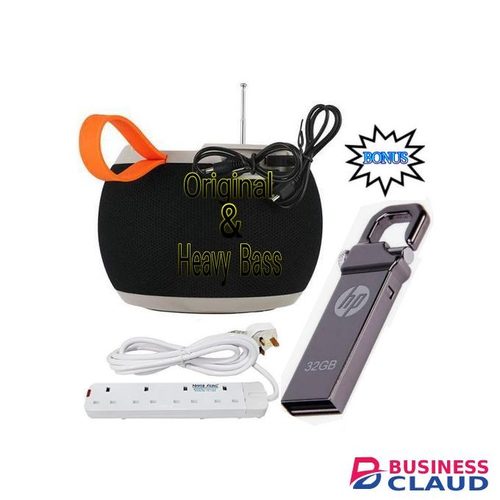 C15 WIRELESS BLUETOOTH Speaker BT/USB/TF/DC5V/AUX 1200 MAh LONG LASTING BATTERY + Free Flash Disk 32GB & 4 Way Power Extension