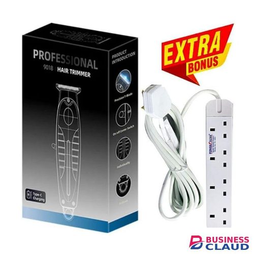 Best Professional Rechargeable Hair & Beard Shaving Machine Electric Trimmer For Beard, Hairs, Moustache & Face, Electric Shaving Machine + Extra BONUS 4-Way Power Extension Long Cable Socket
