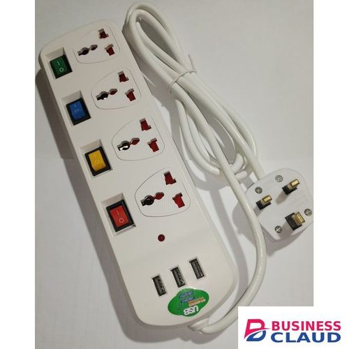 3 Usb Charging Ports 4 Way Extension Cable