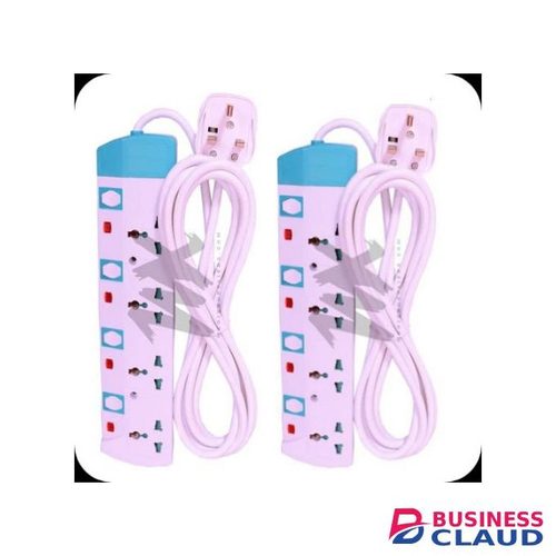 Power King 2 Pieces Premium Quality 4 Way Extension With Switch