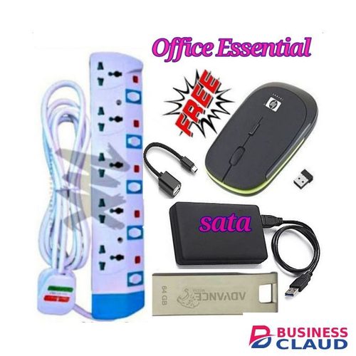 Power King 5 Way Extension With Safe Switch + Free Mouse,Sata And Bonus