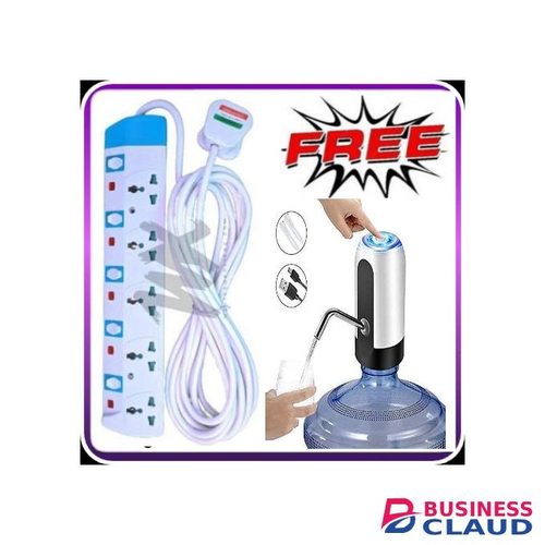 Power King 5 Way Extension Cable + Free Automatic Water Rechargeable Water Dispenser