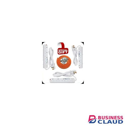 Power King 3 Pieces 4 Way Extension + Free 6kg Gas Regulator