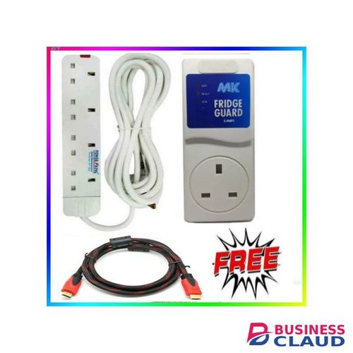 Power King 4 Way Plug Extension Cable + Free Mk Fridge Guard + Free HDMI Cable