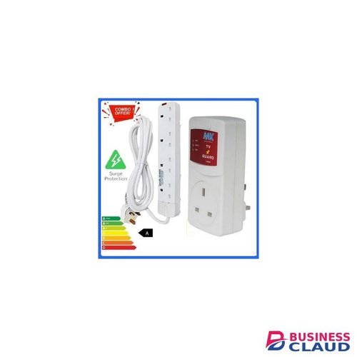 Power King Best 4 Way Extension Socket And A Free Mk Tv Guard Protector