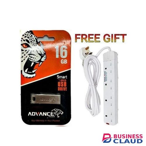 Advance Smart Compatible USB Flash Disk 16GB + Free 4 Way power Extension Cable