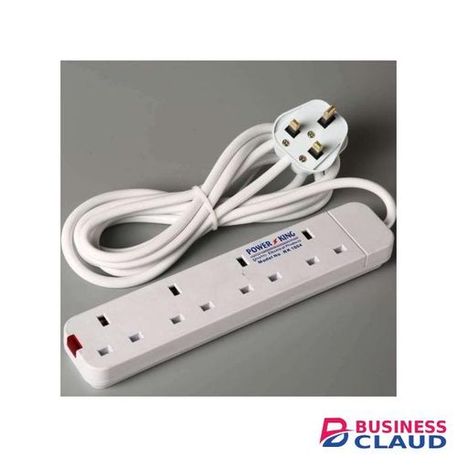 Power King 2 Pcs Extension Cable - 4 White Plus 1pcs Free
