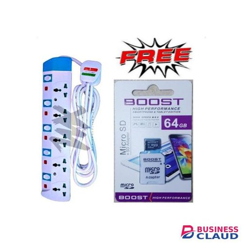 Power King 5-Way Extension Cable With Switch + Free Boost 64GB Memory Card