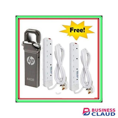 HP 64GB V250W FlashDisk -Silver+Free( 2 4way Power Extension))