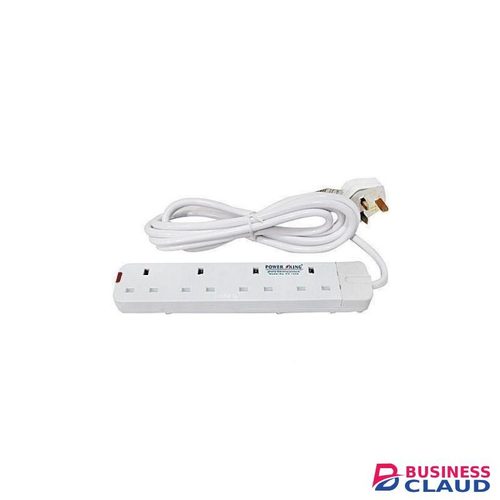 Power King Best Four/4 Way Extension Cable, 13A, 3m Long Cable -Recommended