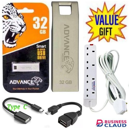 Advance 32GB USB Flash Disk Smart 32GB +Free OTG Cables +4 Way Power Extension