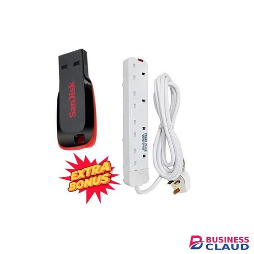 Sandisk 64GB Flash Disk + 4 Way Power Extension Cable Gift