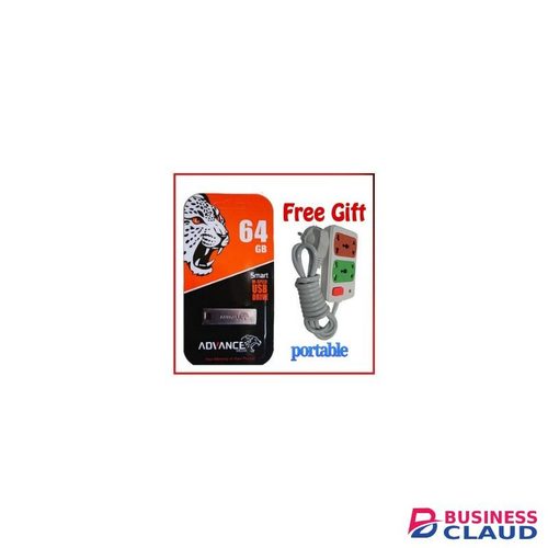 Advance 64gb/64 GB Flash Disk Standard// USB FlashDisk + Free 2 Way Power Extension Cable