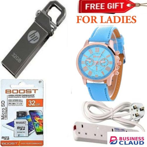 Advance HIGH SPEED 32 GB, 32GB FLASH DISK FOR LAPTOPS, SMART TVS AND COMPUTER + 32GB MEM CARD + WATCH FOR LADIES + 4 WAY POWER EXTENSION
