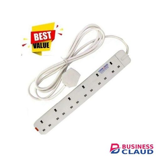 Power King Electronic 6 Way Multifunctional Plug Extension // EXTENTION 6WAY With Long Cable FOR DIGITAL TV & SMART 15 INCH, 24INCH, 32 INCH & 43 INCH Smart Android Frameless TV + FREE GIFTS BLUETOOTH WIRELESS HEADPHONES WITH FM RADIO & CAP