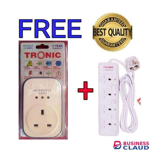 TRONIC FRIDGE GUARD 13AMPS, 3YRS WARRANTY+FREE TRONIC EXTENSION 4 WAY