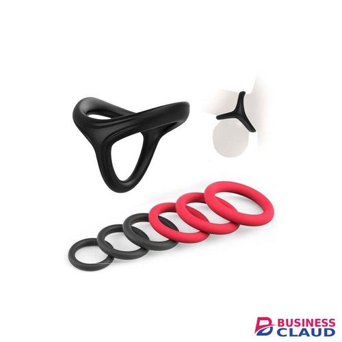 Khufuzi 7pcs Pack Elastic Penis Ring Testicle Restraint Sexual Pleasure Erection Enhanced Silicone Adult Penis Rings Prolonged Intercourse Long Lasting Stronger Ultra Soft Stretch Sex Toy for Men Couples