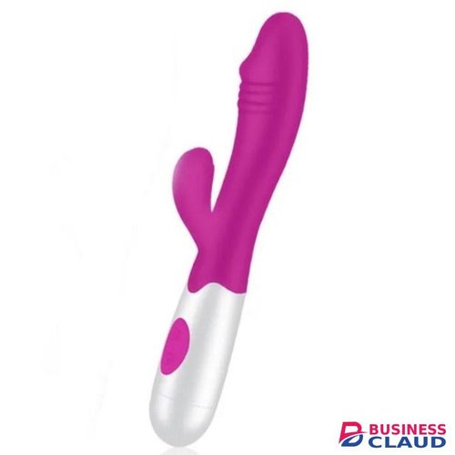 Silicone Women's Vaginal Rabbit Vibrator Dildo Adult Toy (Purple)