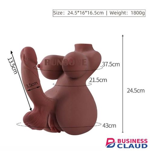 RUNSONE 2kgs She-male Sex Doll Realistic Dildo Torso with Tight Vagina Anal Tunnel Flexible Big Penis Women Vagina Clitoris Men Masturbator Unisex Sex Toys for Adult Female Couple Les-bian G-ay