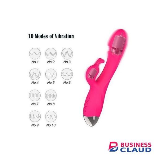 RUNSONE Realistic Dildo Rabbit Veined G Spot Vibrator Rechargeable Waterproof Powerful Vibrating Clitoris Stimulator Handhold Dual Motors Massager Sex Toy for Ladies Women Adult Couple