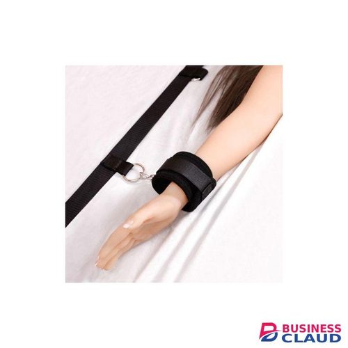 RUNSONE BD-SM Bed Restraints Sex Game Bondage Kits Couple SM Fetish Gear Adult Toy with Adjustable Hands Ankle Wrist Cuffs Blindfold Tickler Soft Strap Sex Toys for Women Couples