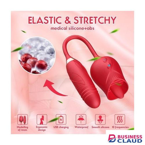 Two-in-one Rose USB Rechargeable G-Spot Vibrato,r Cli_t Sucking Adult, Sex Toy For Women#