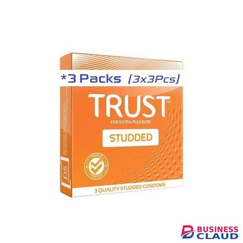 Trust Trusted Studded Condoms 3 Packets = (9 Pcs) protection