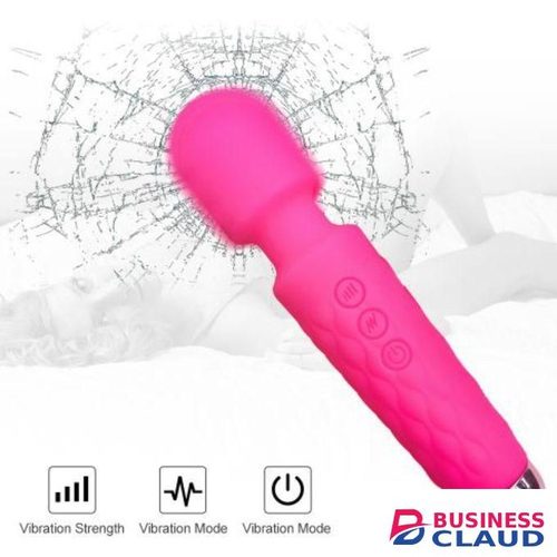 20 Modes - 8 Speed Powerful Rechargeable Magic Wand Cli_t Massager Dildo Vibrator Sex Toys For Women (Pink)