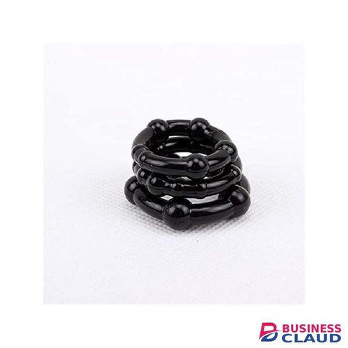 Stay Hard Beaded 3 Male Rubber Delay Ejaculation SILICONE PENIS RING Sex Toy