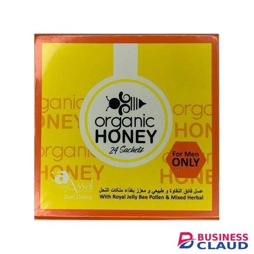 Organic Honey Or 24 sachets with royal jelly bee pollen & mixed herbal Sexual Wellness For Men, 100% Herbal