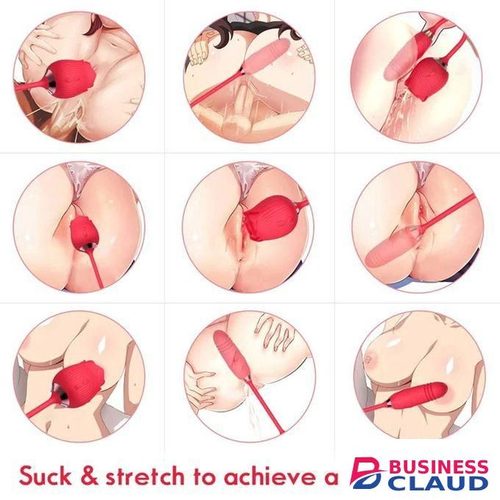 Two-in-one Automatic Retractable Rose-shaped Sucker Adult Toy