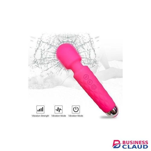 20 Modes - 8 Speed Powerful Rechargeable Magic Wand Clitoral Massager Pink