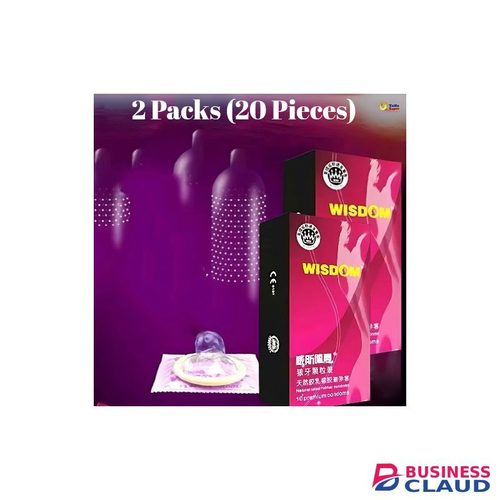 2 PACK (20 PCS) ULTRA THIN FETHERLITE CONDOM WOLF TOOTH DOTTED CONDOMS