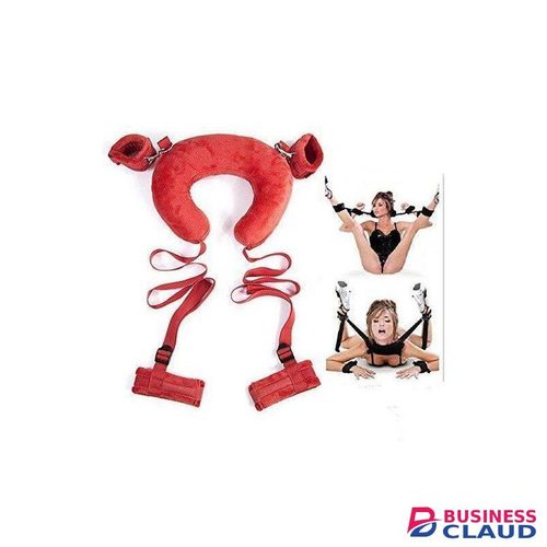 Hot Sale BDSM Bondage Restraints Sex Toys, Bed Restraints Kit with Soft U-Shaped Pillow & Handcuffs Neck to Ankle, Sex Straps Adjustable Cuffs BDSM Toys for Couples Sex Bondage Restraints Set, MULTICOLOR
