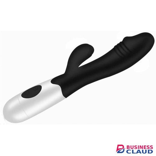 Rechargeable Realistic G-Spot Rabbit Vibrator Dildo Sex Toys for Women - black