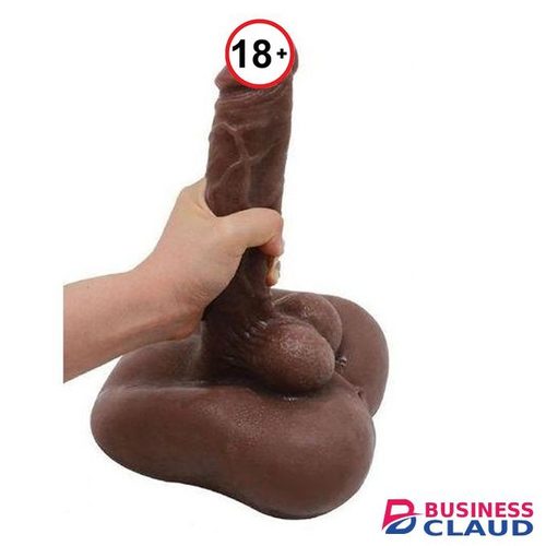 Realistic Liquid Dildo With Base Anal Tunnel Masturbator Love Doll Large Adult Sex Toys For Men and Women DARK BROWN