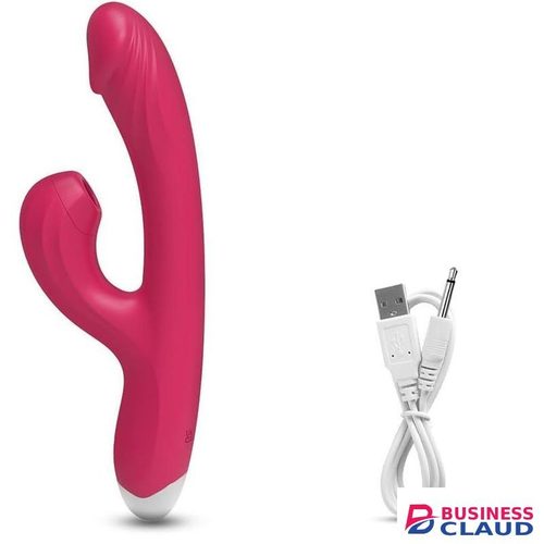 2 in 1 Thursting Dildo Sucker Rabbit Vibrator For Women, Rechargeable Heating Clitoral Sucking G Spot Stimulator Vibrator Wand Sex Toy For Female