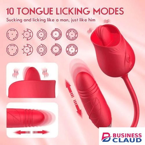 Two-in-one Rose USB Rechargeable G-Spot Vibrator Cli_t Sucking Adult, Sex Toy For Women