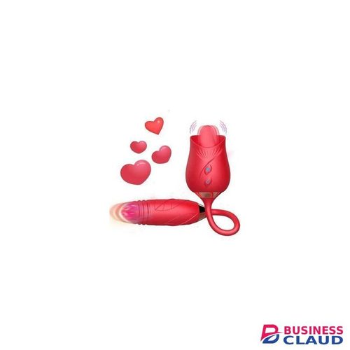 2 in 1 rose toy with ricking tongue